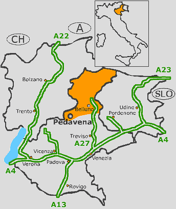 Pedavena si trova in Veneto, in provincia di Belluno